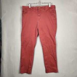 Tommy Hilfiger Pants Mens 38x30 Red Slim Fit‎ Chino Casual Classic Cotton Blend